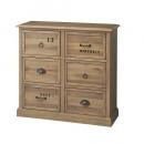 チェスト6D 棚 ナチュラル カントリー調 レトロ 天然木 ライトブラウン カジュアル 高さ80