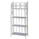 フォールディングシェルフ 天然木 杉 スチール アンティーク調 グレー おしゃれ 高さ154