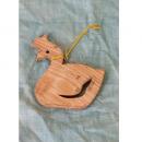 コースタースワン 木製 コップ敷き キッチン用品 ナチュラル かわいい 白鳥 紐付き 温もり雑貨