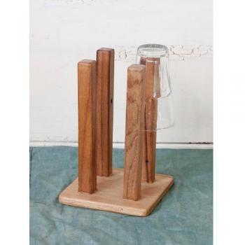 チークカップスタンド 天然木 ウッド ナチュラル シンプル 温もり雑貨 キッチン用品