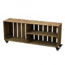 SPICE ブラウンウッド キャスター付サイドローボード ナチュラル 木製 ブラウン 幅120