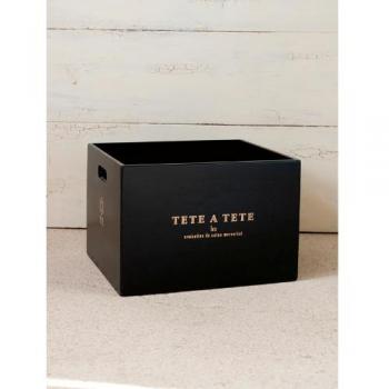 ブラックペイントボックスL 木製 黒 ブラック 収納 BOX シック おしゃれ 使いやすい 箱