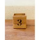 キューブボックス　12cm　NO.3 BK BOX ナチュラル おしゃれ ポットカバー 箱 木製