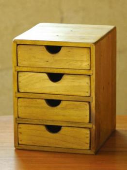 裁縫箱4段 木製 収納 アンティーク調 おしゃれ 整理 箱 パイン材 ナチュラル ウッド