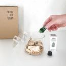 SPICE ヒノキアロマ3点セット(ヒノキオイル・ヒノキチップ・ガラスキャニスター) 高さ12