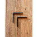 アイアン棚受けS　4個セット 壁掛け ウォールシェルフ用 ブラケット ブラック 黒 シック シンプル