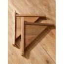 シェルフレスト LL 2個セット 壁掛け ウォールシェルフ用 ブラケット 棚受け 木製 チーク 古材