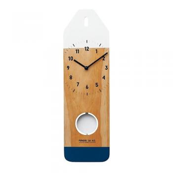 掛け時計 北欧テイスト お部屋のイメージチェンジ ブルー 振り子時計 スイープ 高さ40