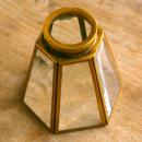 エッジングシェード ブラス 銅色 おしゃれ かわいい ペンダントライト カットガラス アンティーク調