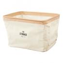 バスケット かご 入れ物 合皮 カジュアル シンプル アイボリー 収納ケース ボックス 幅44