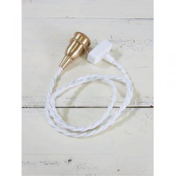 ペンダント E17用 WH 100cm 挟みこみ用 真鍮