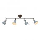 シーリングライト おしゃれ インダストリアル 4灯 電球付き スチール グレー リモコン 幅136