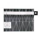 ポーチ 小物入れ 小型バック フラット ステーショナリー かこいい ブラック 幅24