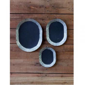 オーバルチョークボード 3個セット サインボード 黒板 マグネットボード 壁掛け おしゃれ