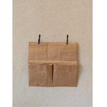 クラフト2ポケット 壁掛け 手紙 収納 紙 ナイロン ディスプレイ雑貨 エコ ナチュラル