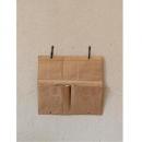 クラフト2ポケット 壁掛け 手紙 収納 紙 ナイロン ディスプレイ雑貨 エコ ナチュラル