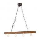 ボーダー4ペンダント 白熱球付き ダークブラウン ウォールナット ダイニング 天井照明 幅90