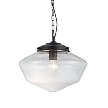 イーストカレッジペンダント Lサイズ 白熱球付き ブラック×クリア おしゃれ アメリカン 直径33