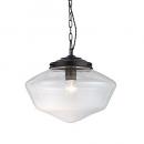 イーストカレッジペンダント Lサイズ 白熱球付き ブラック×クリア おしゃれ アメリカン 直径33