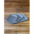 トレイ3個セット 皿 メッキ 缶 ヴィンテージ調 ブルーシルバー プレート お盆 おしゃれ