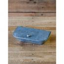 ソープディッシュ メッキ 缶 ヴィンテージ調 箱 ブルーシルバー 石鹸皿 サニタリー