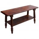 棚付きウッドベンチ 椅子 ミディアムブラウン アンティーク調 おしゃれ シーシャムウッド 高さ90