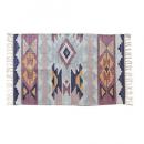 コットン手織りラグマットS ピンク ハンドメイド ファブリック カーペット おしゃれ 長さ75