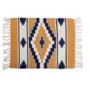 ランチョンマット イエロー 2枚セット コットン 手織り テーブルウェア NATIVE柄 長さ45