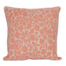 カットワーククッションカバー ピンク ボタニカル柄 エレガント おしゃれ ファブリック 幅45