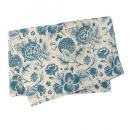 ボタニカルプリントマルチクロス ブルー カバー エレガント おしゃれ ファブリック 幅120