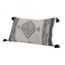 モノトーンレクタングルクッション ブラック ダイヤ モノトーン おしゃれ ファブリック 幅50