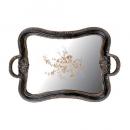 ミラートレー ブラック ゴージャス おしゃれ アンティーク調 エレガント 優雅 小物入れ 幅35