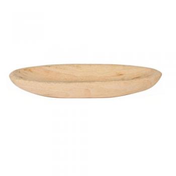 ウッドボートボウル 2個セット ナチュラル 皿 木製 マンゴーウッド 柔らかい 直径25