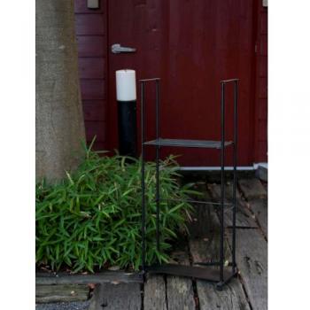 ポスト用 スタンドシェルフ(組立式) アンティーク調 アイアン 黒 おしゃれ 新聞受け DIY