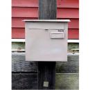 ポストスクエア スモークピンク ポスト 郵便受け かわいい アンティーク調 アイアン レトロ