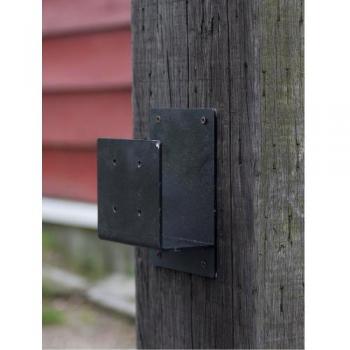 ポスト壁付台座B(薄型用) アンティーク調 アイアン 黒 おしゃれ 新聞受け DIY