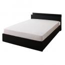 棚・コンセント付き収納ベッド【Umbra】アンブラ【マルチラススーパースプリングマットレス付き】