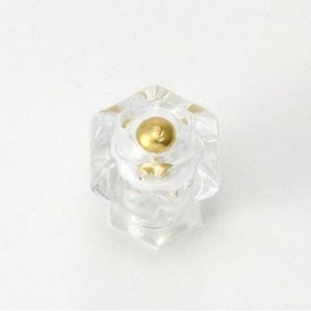 ツマミ ガラス クリアー かわいい おしゃれ DIY 取っ手 レトロ ガラス 透明 ドアノブ