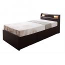 【棚・照明・コンセント付き!引出しが選べるチェストベッド】