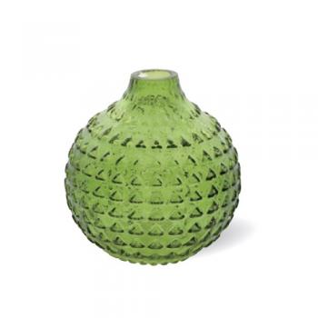 トルシヨンガラスベースQ 2個セット ガラス 花瓶 フラワーベース グリーン おしゃれ 高さ16