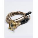 中間スイッチ付ソケットコードE17プラグタイプ 照明器具 ゴールド プラグ取り付け器具 高さ2500