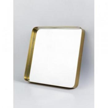 アエナ スクエアミラー ブラス 鏡 シンプル おしゃれ フレームミラー ゴールド 高さ360
