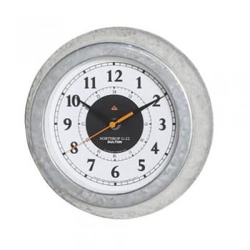 WALL CLOCK ''NORTHROP G-22'' WD 掛け時計 シルバー 直径22.5