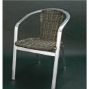 ALUMI CAFE CHAIR DBR X BEIGE ブラウン 茶 アルミニウム チェア 椅子