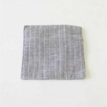 コースター ファイン ストライプ GY グレー 5枚セット コットン ナチュラル リネン 幅10