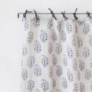 カーテン ヘリンボーン アグレアブル フラワー GY グレー 2枚セット リネン 丈180