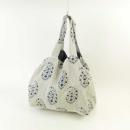 トートバッグ ヘリンボーン アグレアブル フラワー GY リネン ナチュラル エコバッグ 幅35