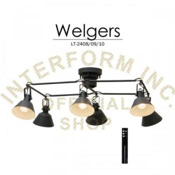 ヴェルガー シーリングライト 小形LED電球付き ブラック スチール 天井照明 おしゃれ 幅82