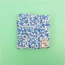 ハンカチ ロンドフラワー BL ブルー 5枚セット コットン 爽やか ブロックプリント 幅55