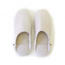 ルームシューズ COTTON バーチカルストライプ (L) BE 2個セット メンズフリー